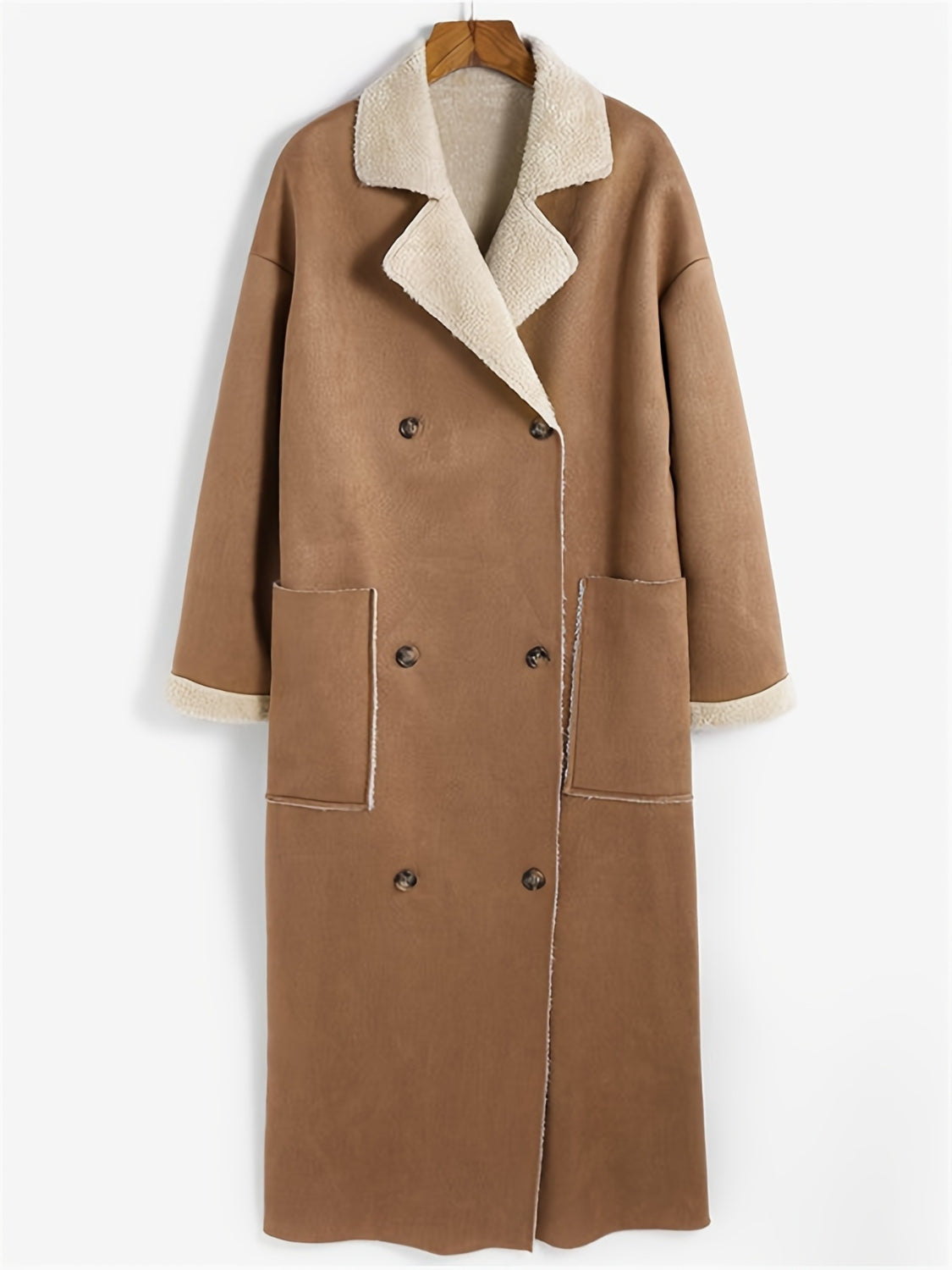 Drop Shoulder Sherpa Longline Coat