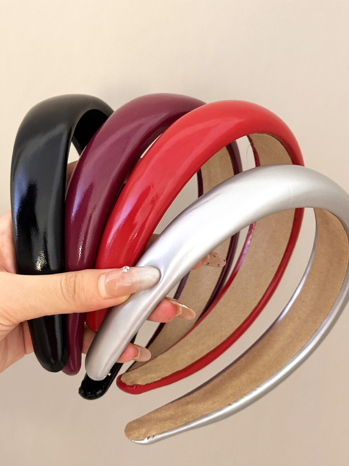 Faux Leather Wide Headband