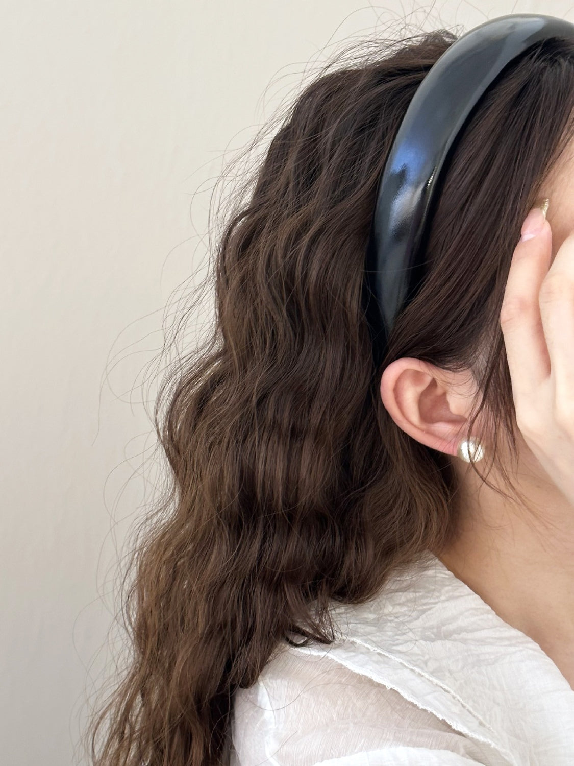 Faux Leather Wide Headband