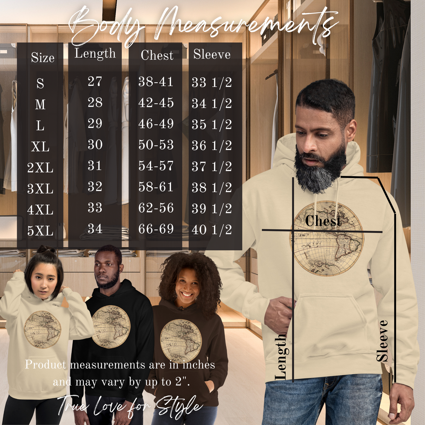 Vintage Globe Graphic Adult Pullover Hoodie