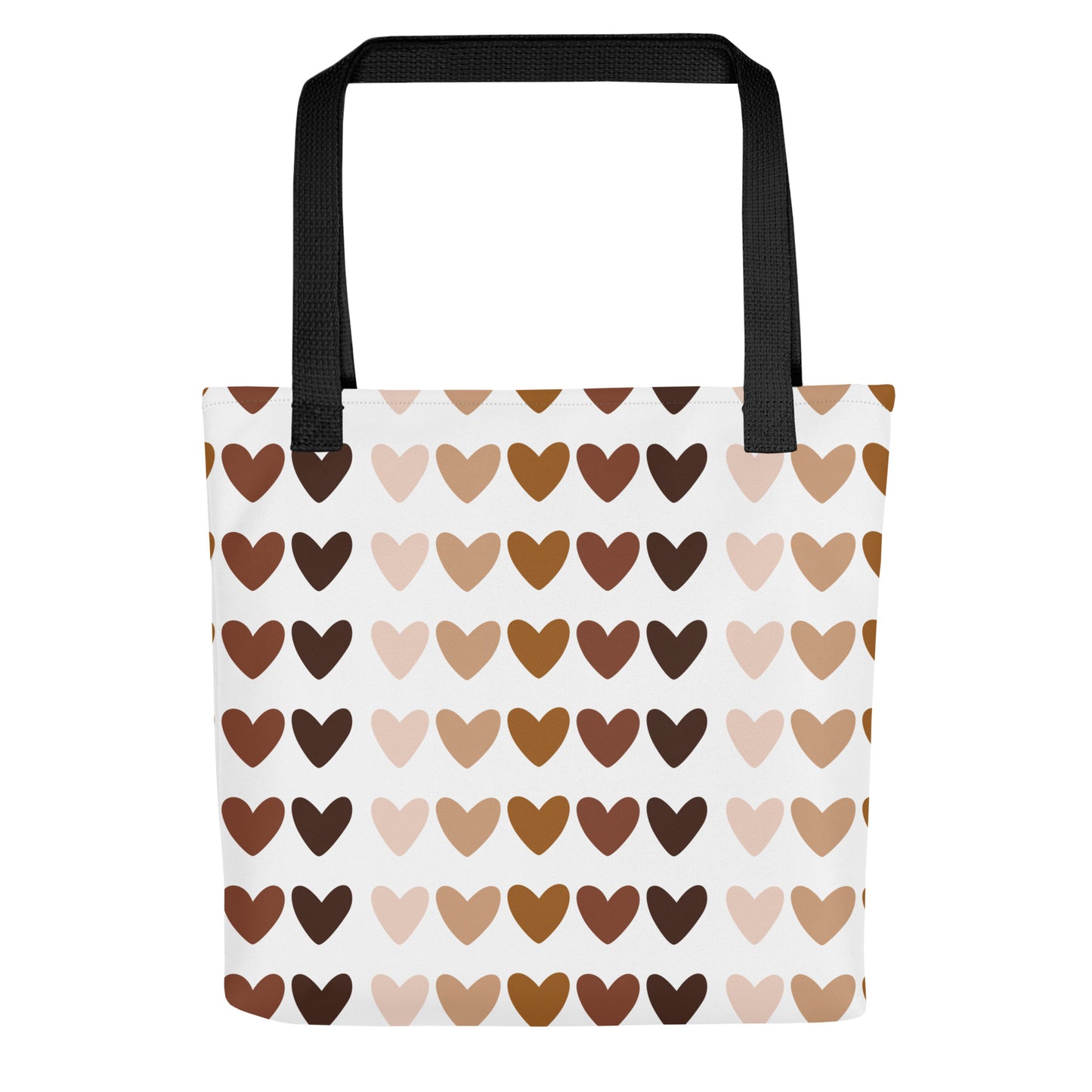 Tote Bag, Heart Pattern Print