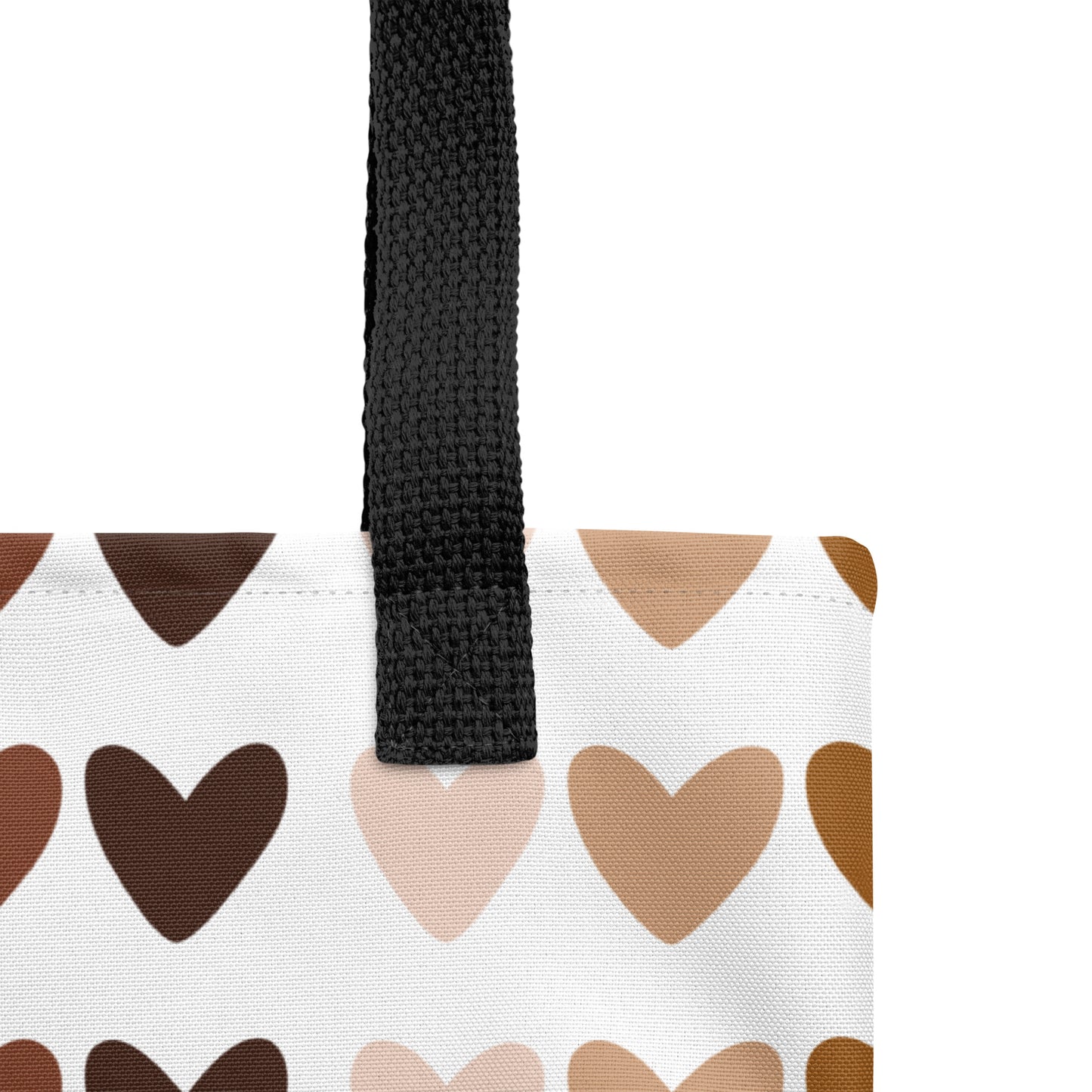 Tote Bag, Heart Pattern Print