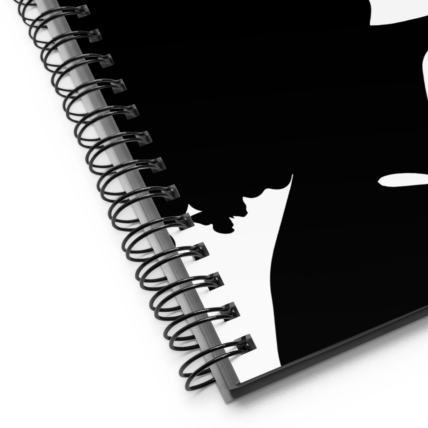 Journal Notebook Spiral Metal Binding, 140 Dotted Pages Soft Cover, Curly Afro Graphic
