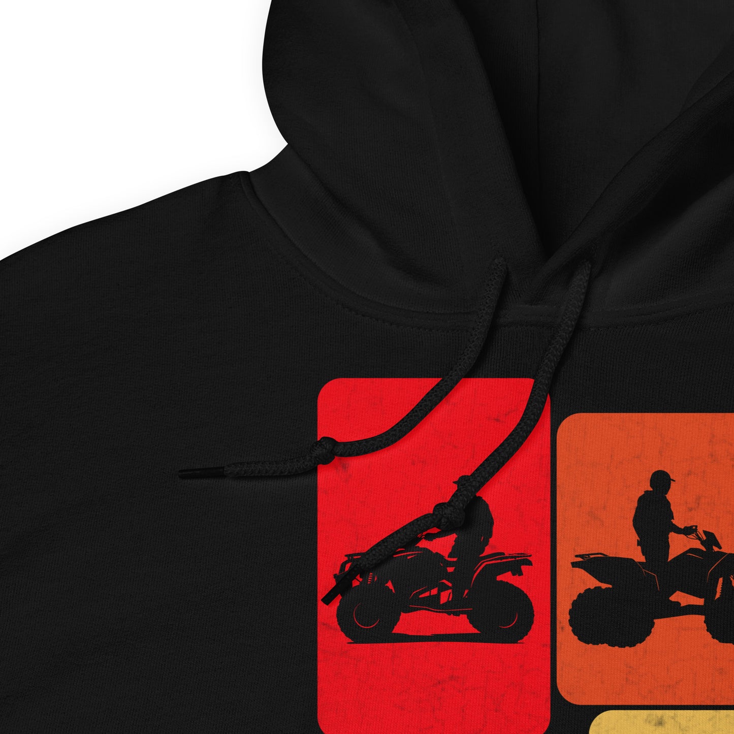 Men's Pullover Hoodie Quad Biker ATV 4 Wheeler Graphic