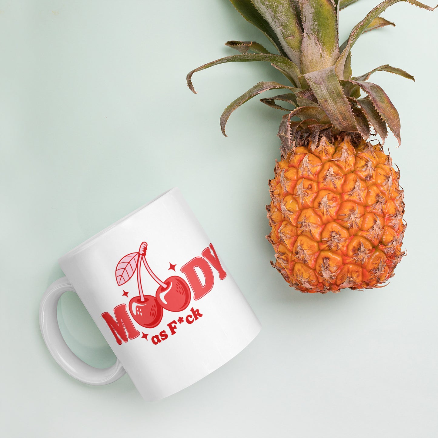 White Glossy Mug, Moody AF