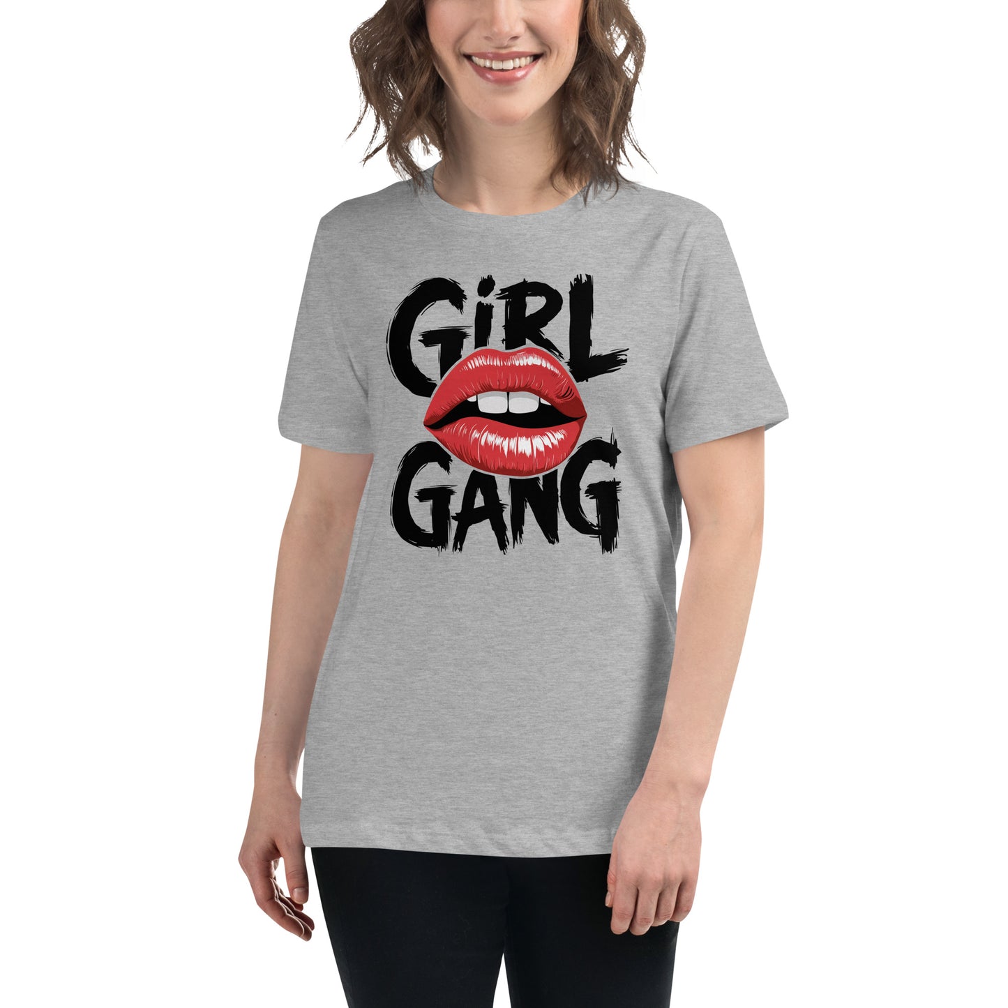 Women's Relaxed T-Shirt, Girl Gang Graphic