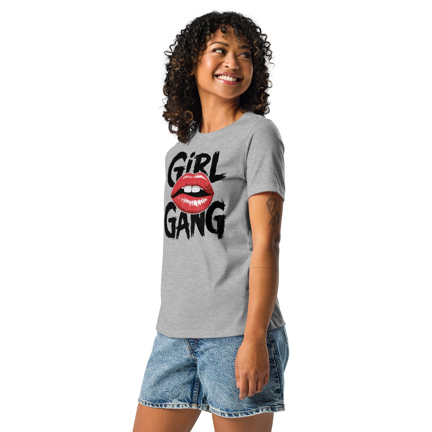 Women's Relaxed T-Shirt, Girl Gang Graphic