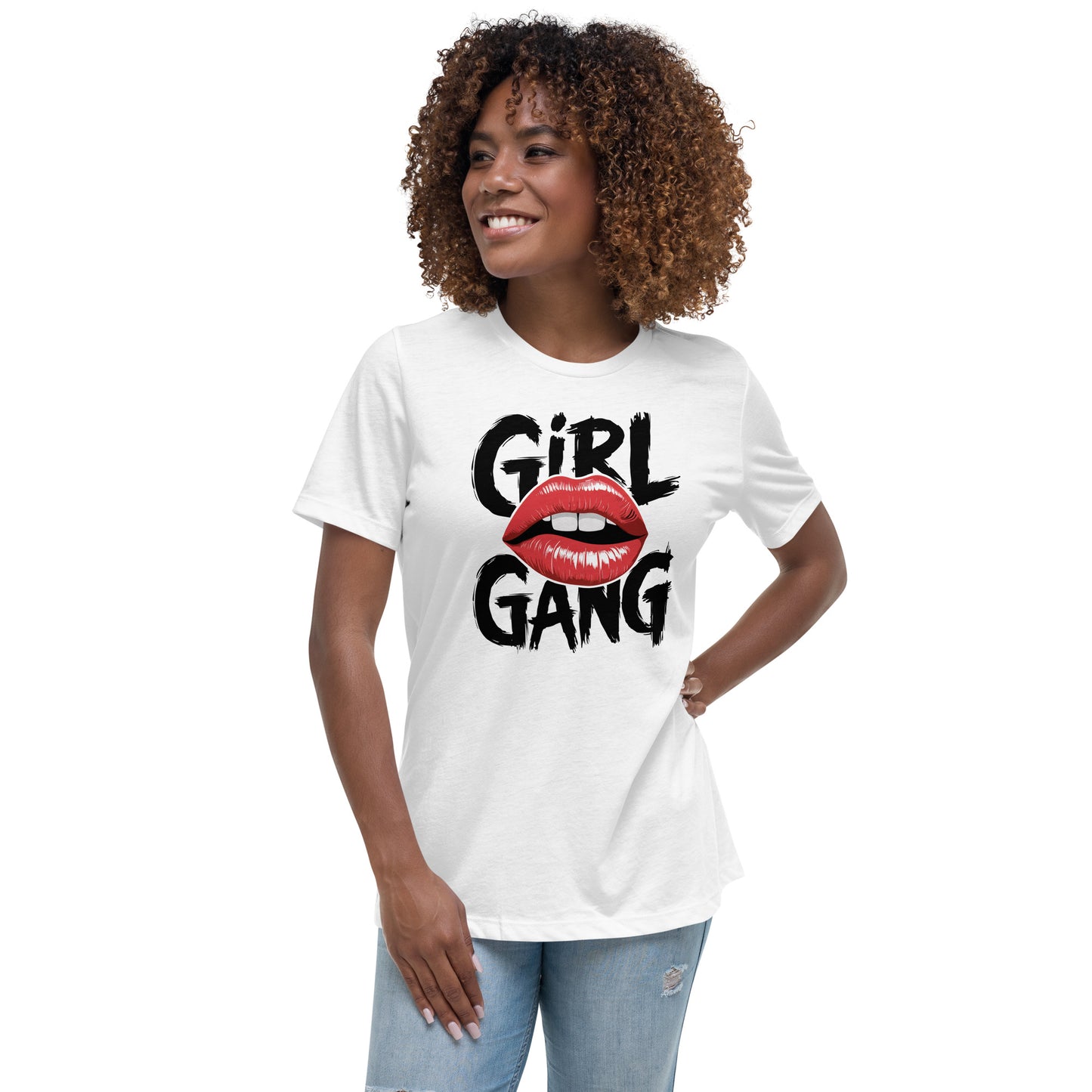 Women's Relaxed T-Shirt, Girl Gang Graphic