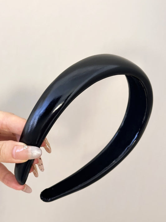Faux Leather Wide Headband