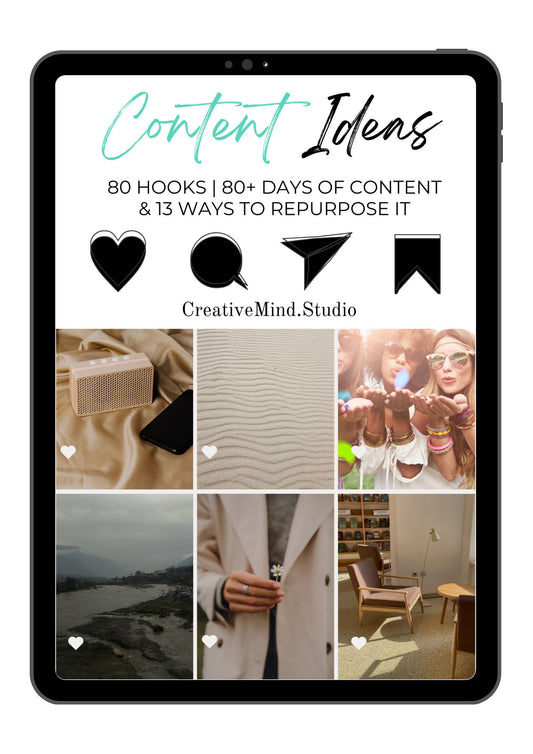Content Ideas 80+ DAYS OF CONTENT  & 13 WAYS TO REPURPOSE IT | eBook w/ PLR