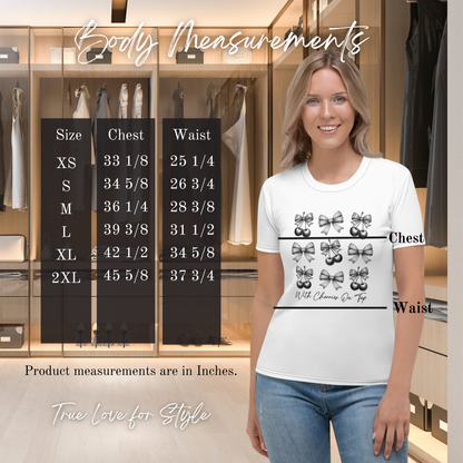 Women's Casual Cherries and Bows Fashion Top