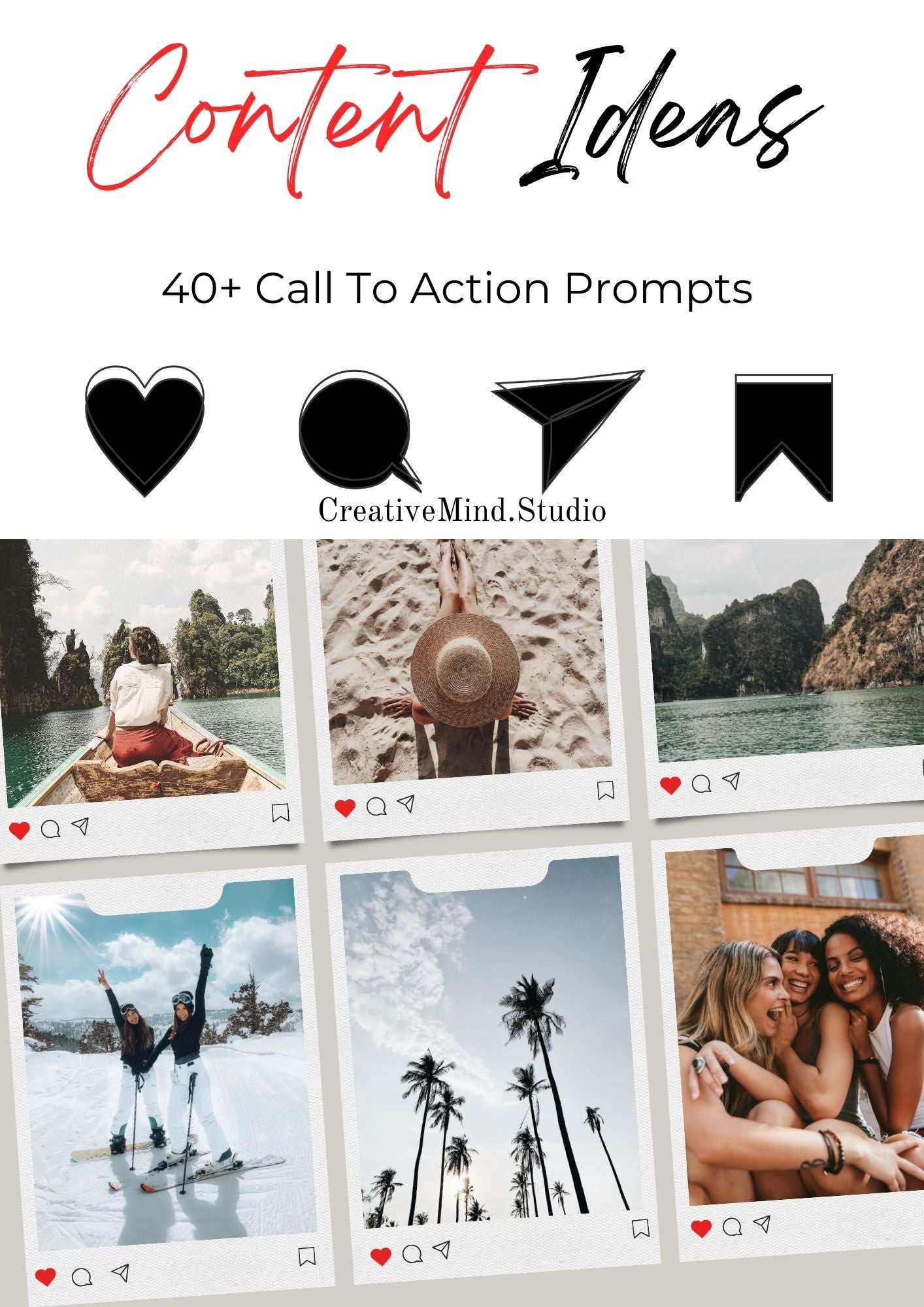 Content Ideas 40+ Call To Action | eBook w/ PLR