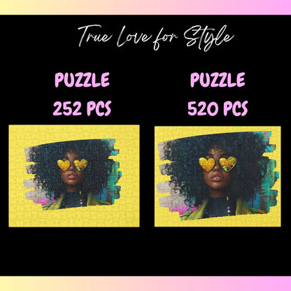 Yellow Hearts and Curly Hair Jigsaw Puzzle 252 pcs / 520 pcs