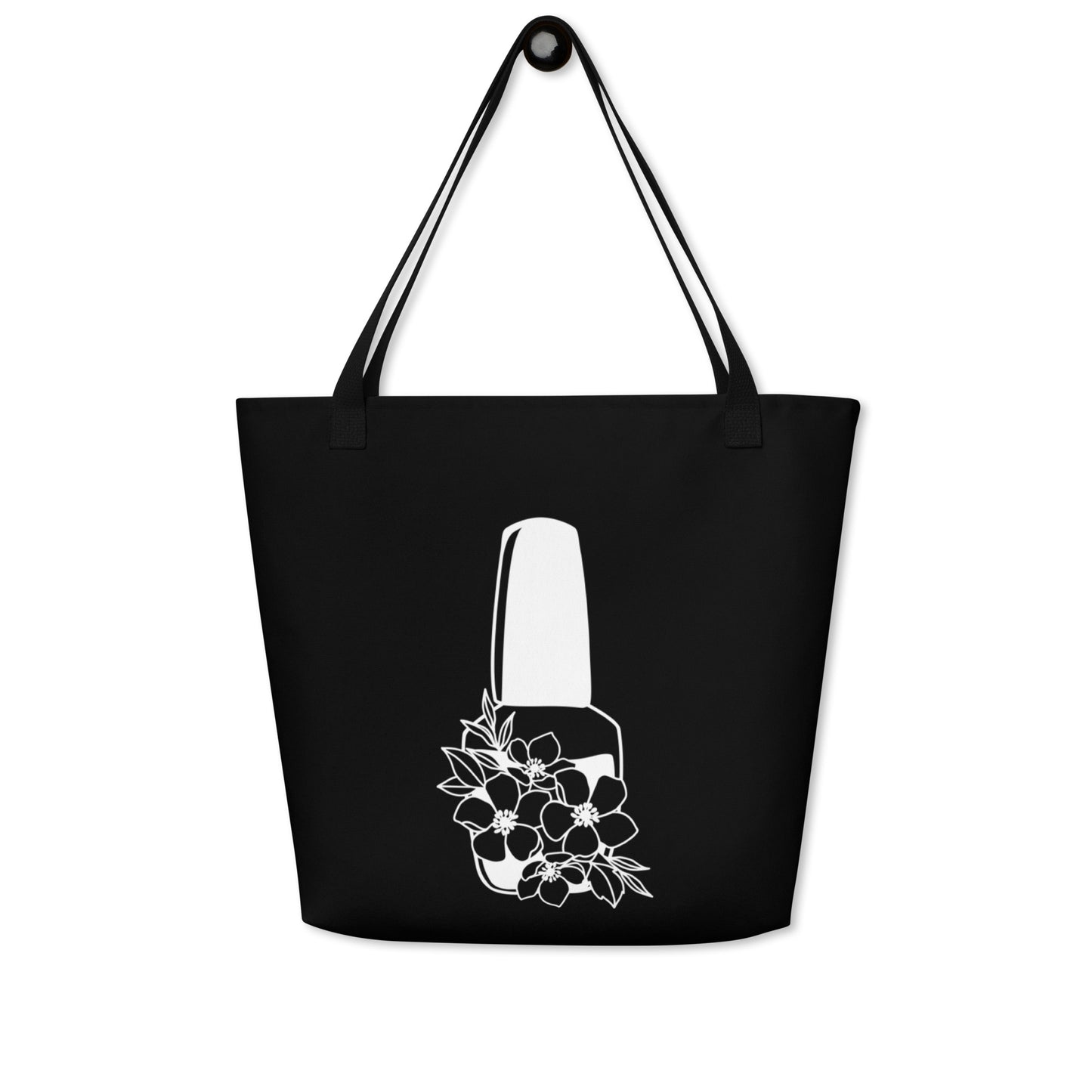 Tote Bag with Inside Pocket, Nail Polish Graphic