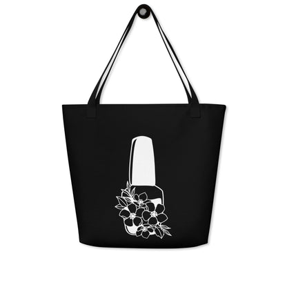 Tote Bag with Inside Pocket, Nail Polish Graphic