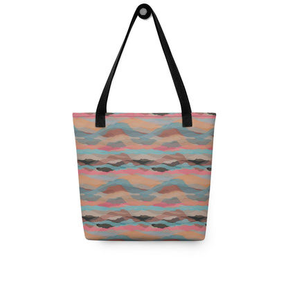 Tote Bag Abstract Horizon Printed Graphic