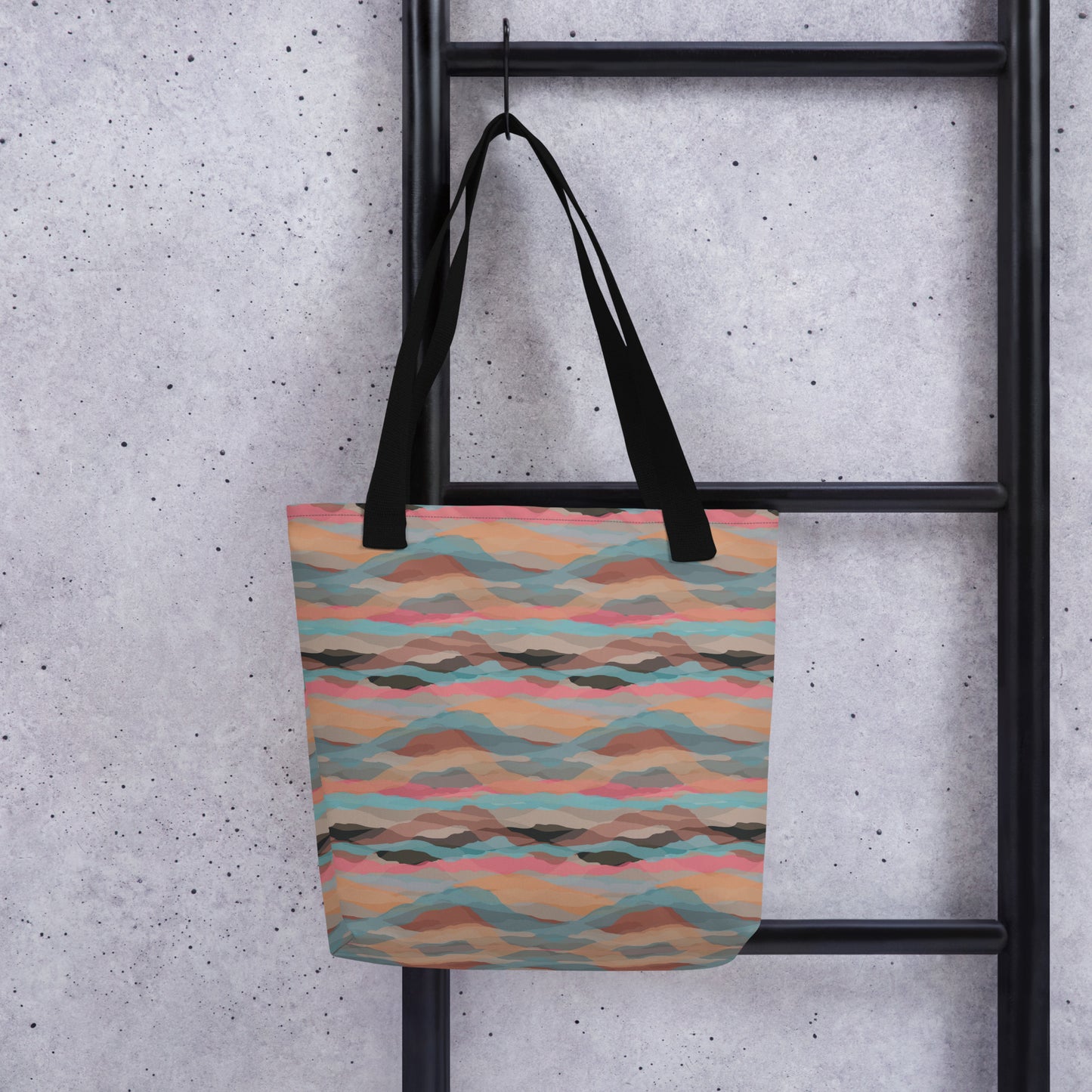 Tote Bag Abstract Horizon Printed Graphic