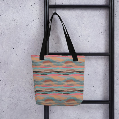 Tote Bag Abstract Horizon Printed Graphic