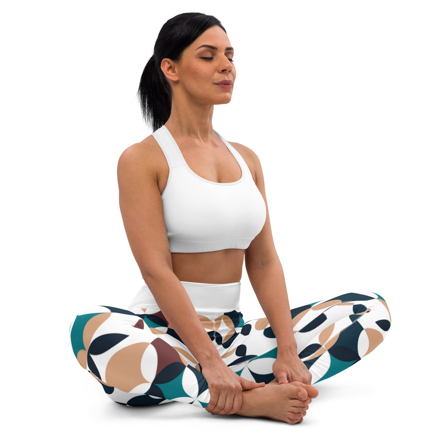 Women's Workout Yoga Leggings, Geometric Printed Pattern