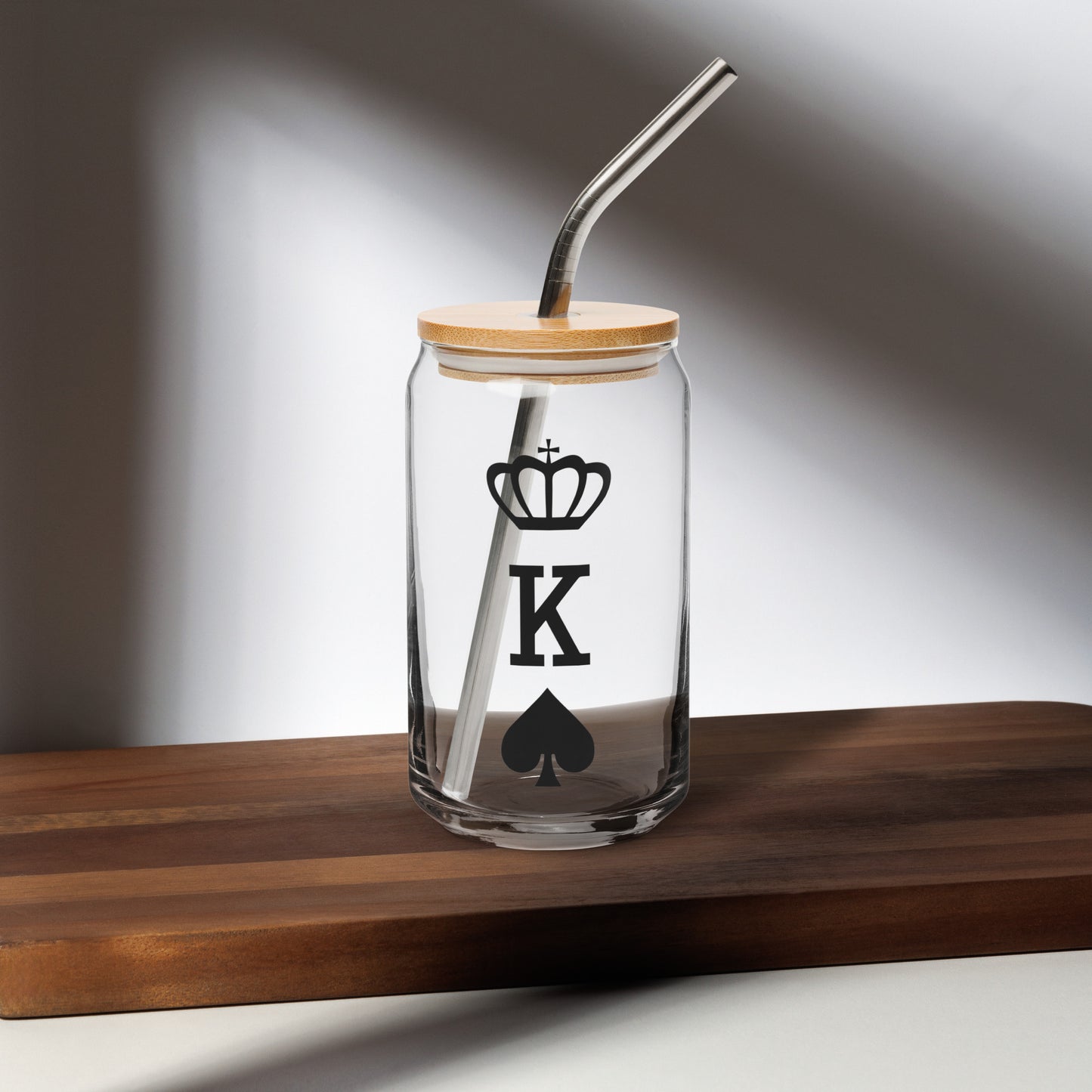 Can-shaped Glassware King of Spades