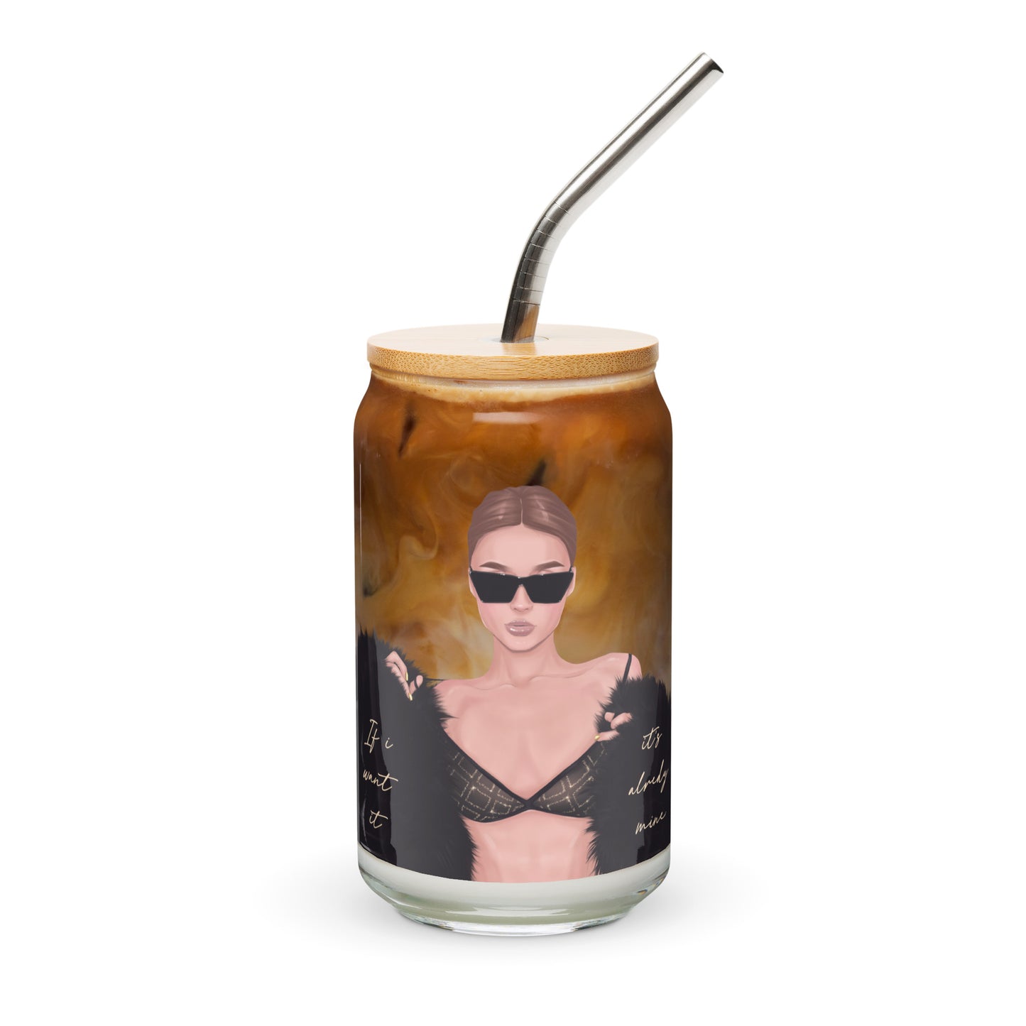 Can-shaped Glassware Already Mine Graphic