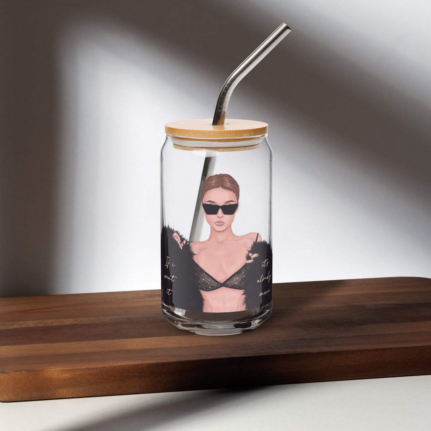 Can-shaped Glassware Already Mine Graphic