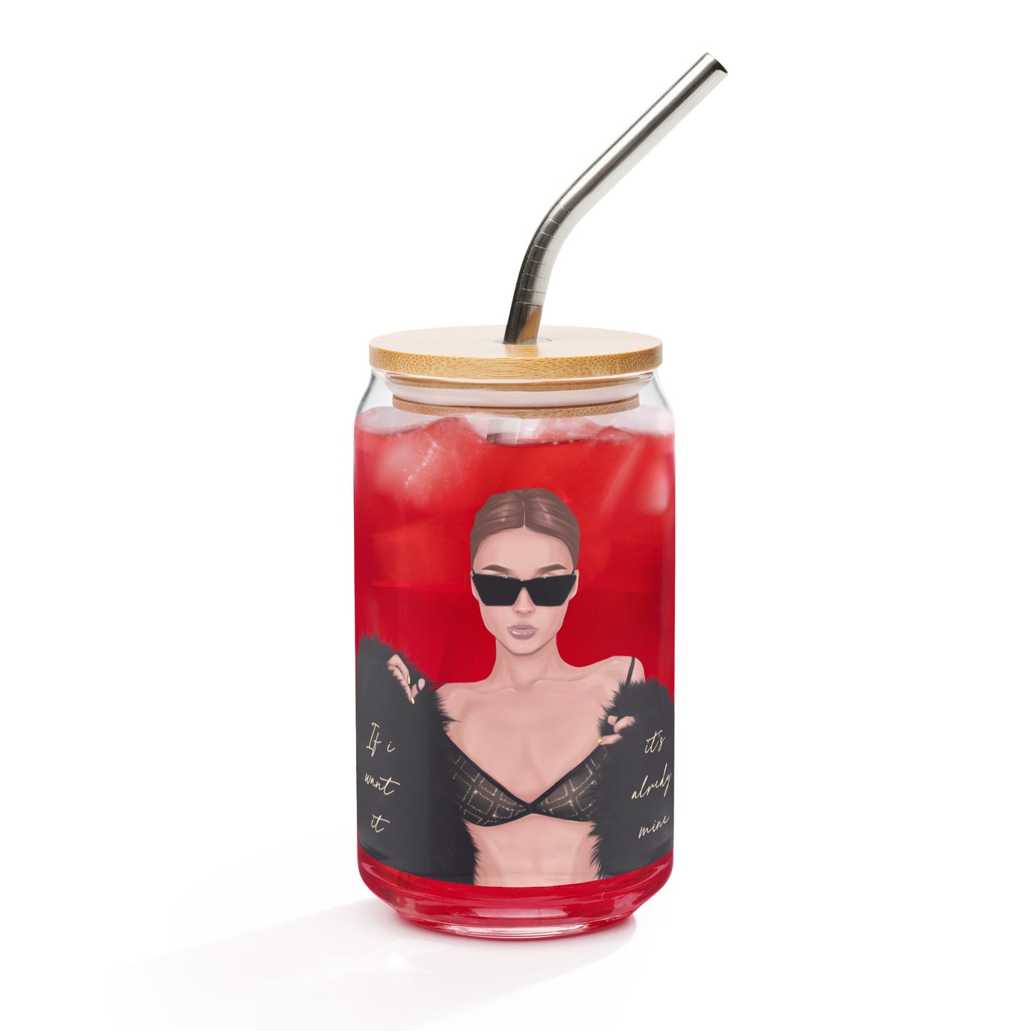Can-shaped Glassware Already Mine Graphic
