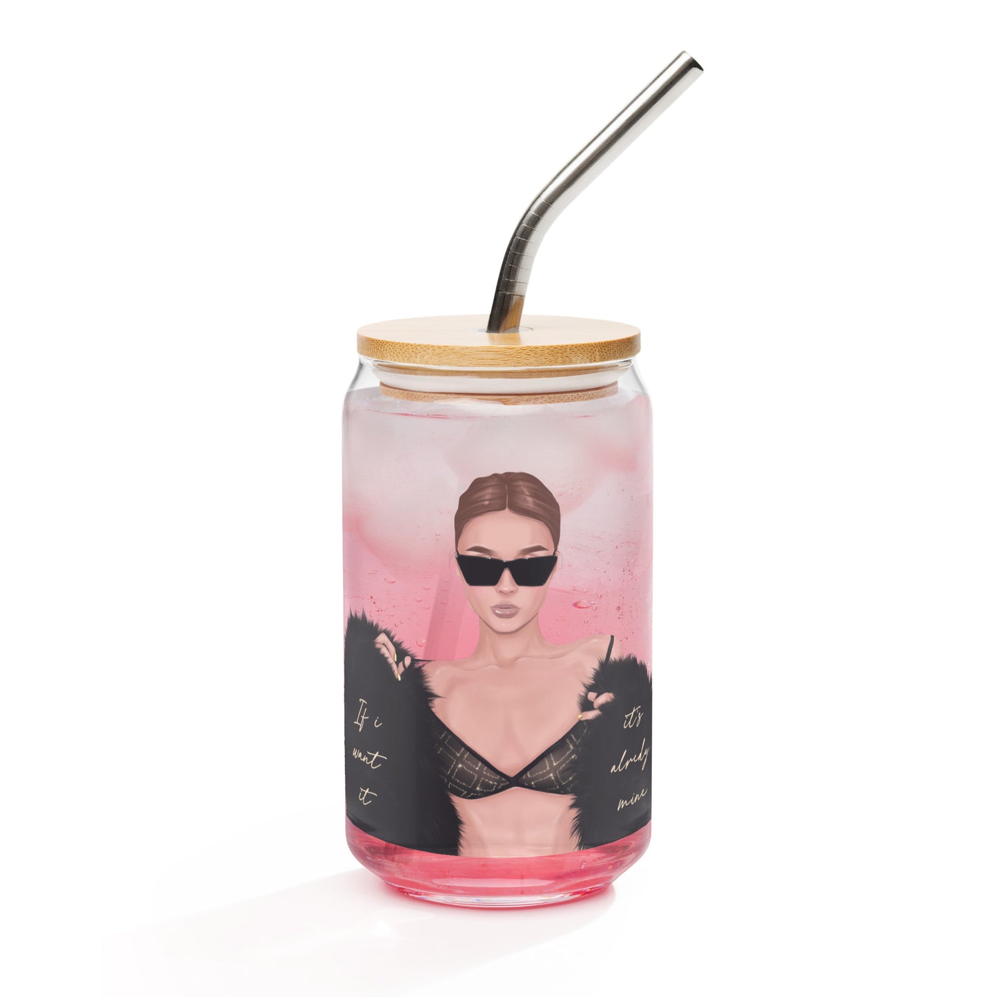 Can-shaped Glassware Already Mine Graphic