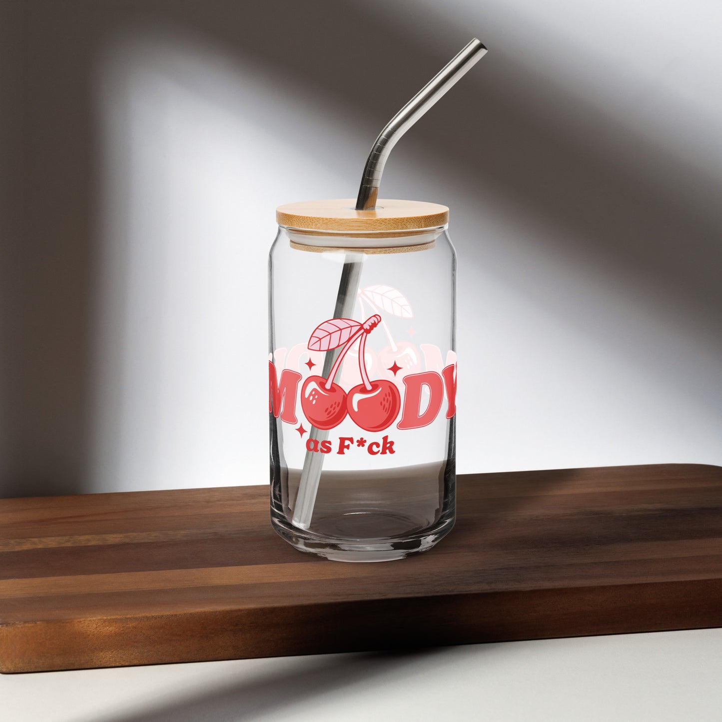 Can-shaped Glassware Moody AF Graphic