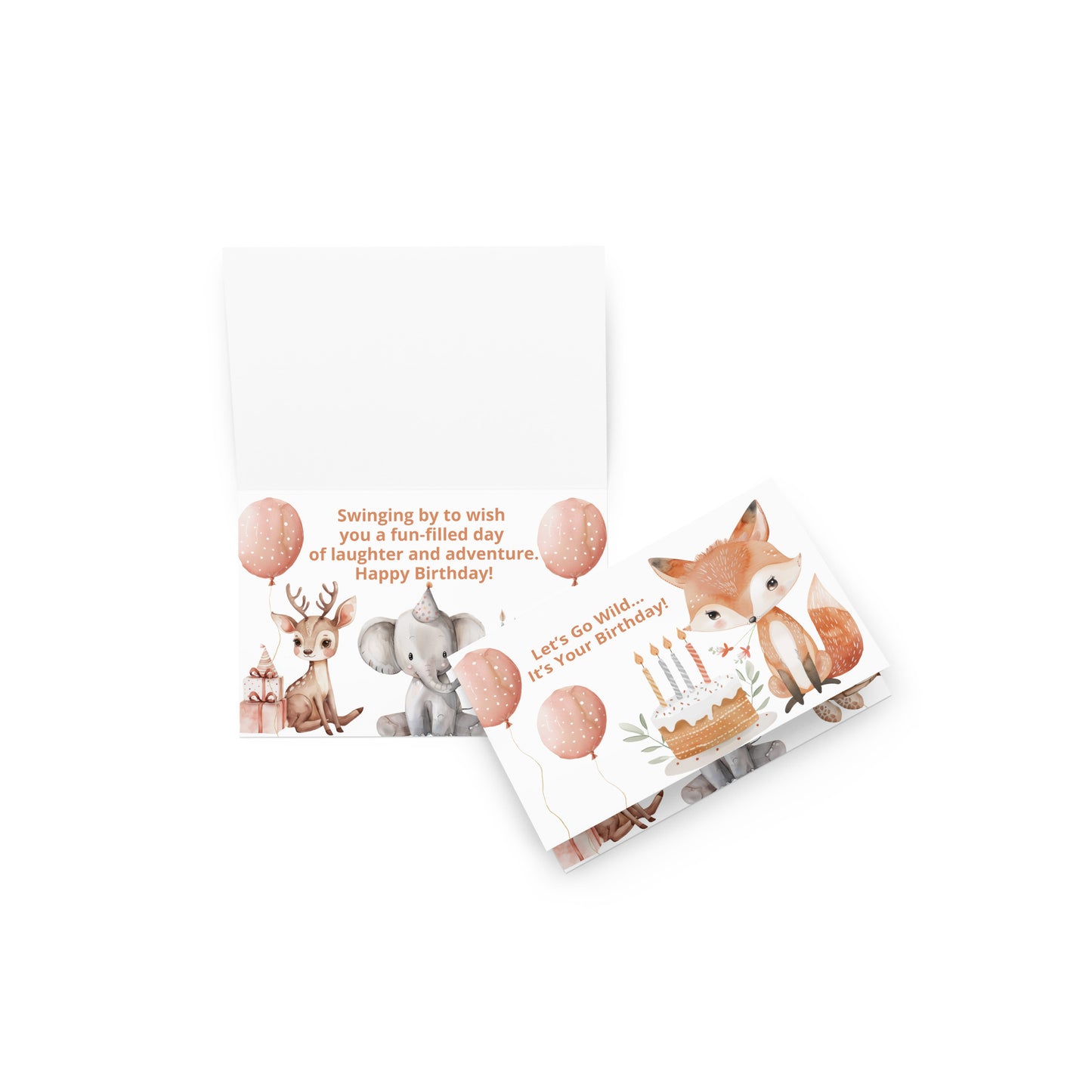 Birthday Card, Baby Animals Graphic