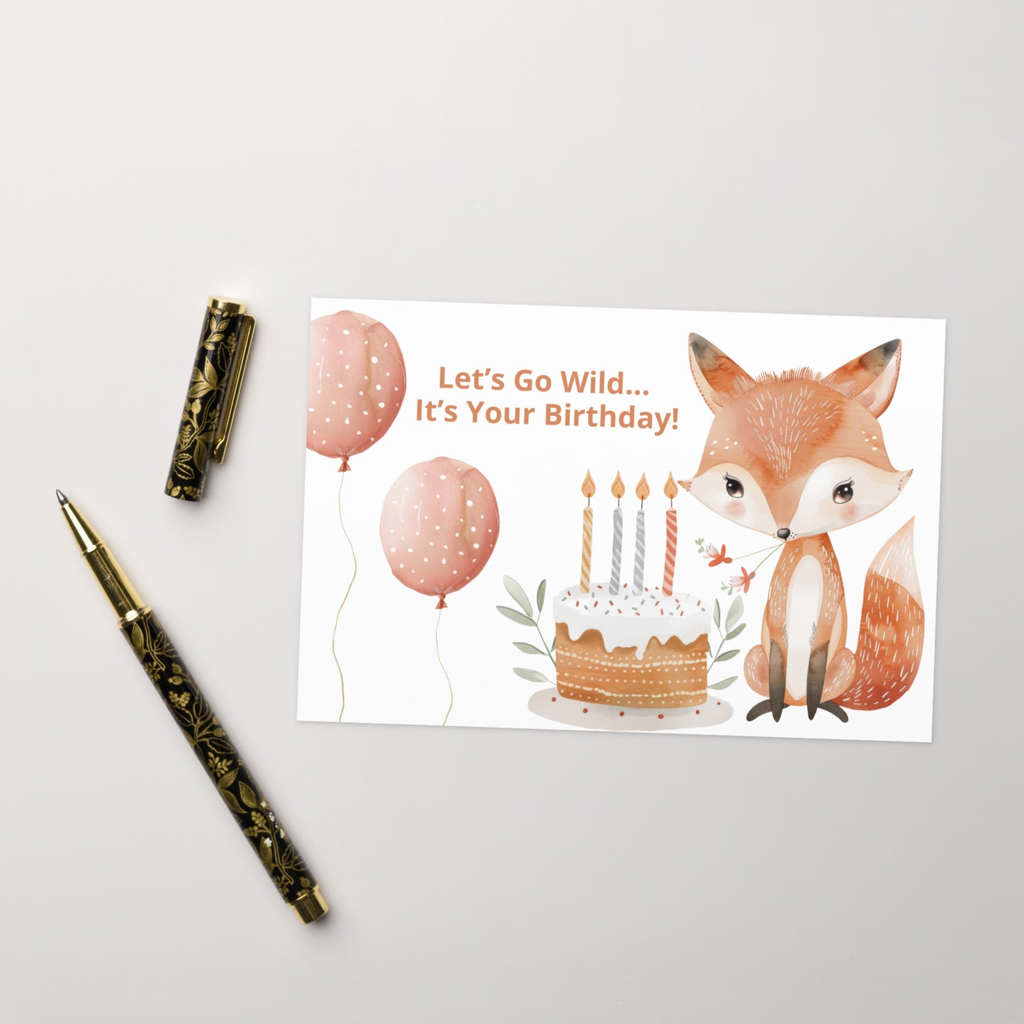Birthday Card, Baby Animals Graphic