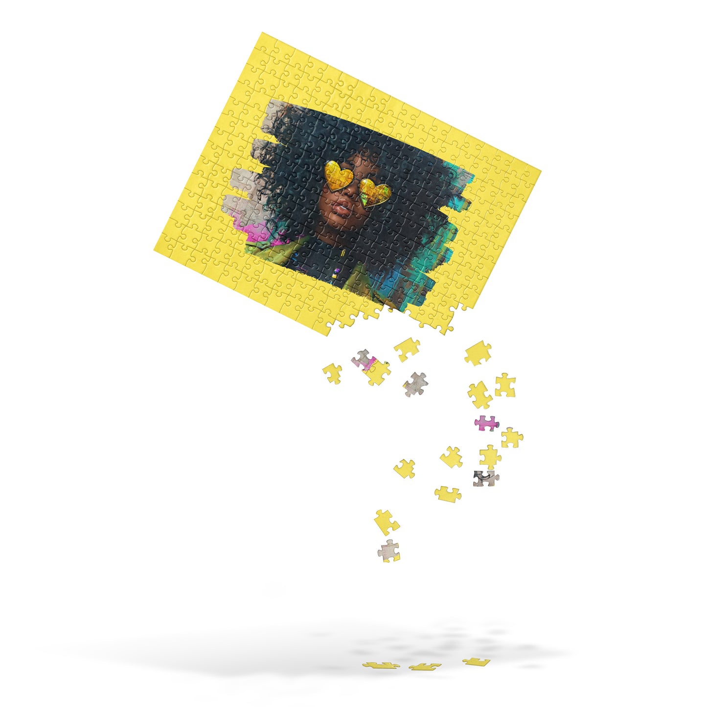 Yellow Hearts and Curly Hair Jigsaw Puzzle 252 pcs / 520 pcs