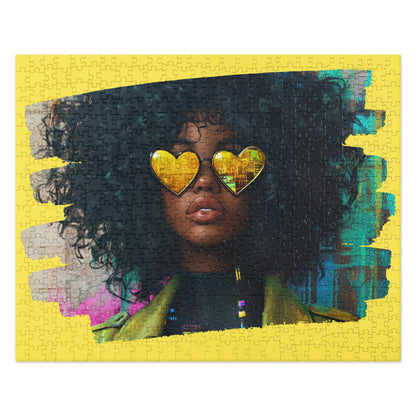 Yellow Hearts and Curly Hair Jigsaw Puzzle 252 pcs / 520 pcs