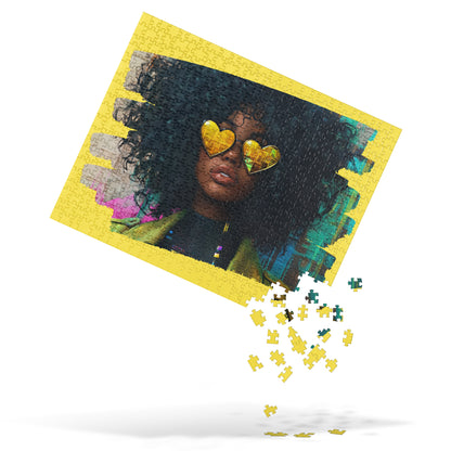 Yellow Hearts and Curly Hair Jigsaw Puzzle 252 pcs / 520 pcs