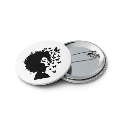 Curly Afro Set of Pin Buttons