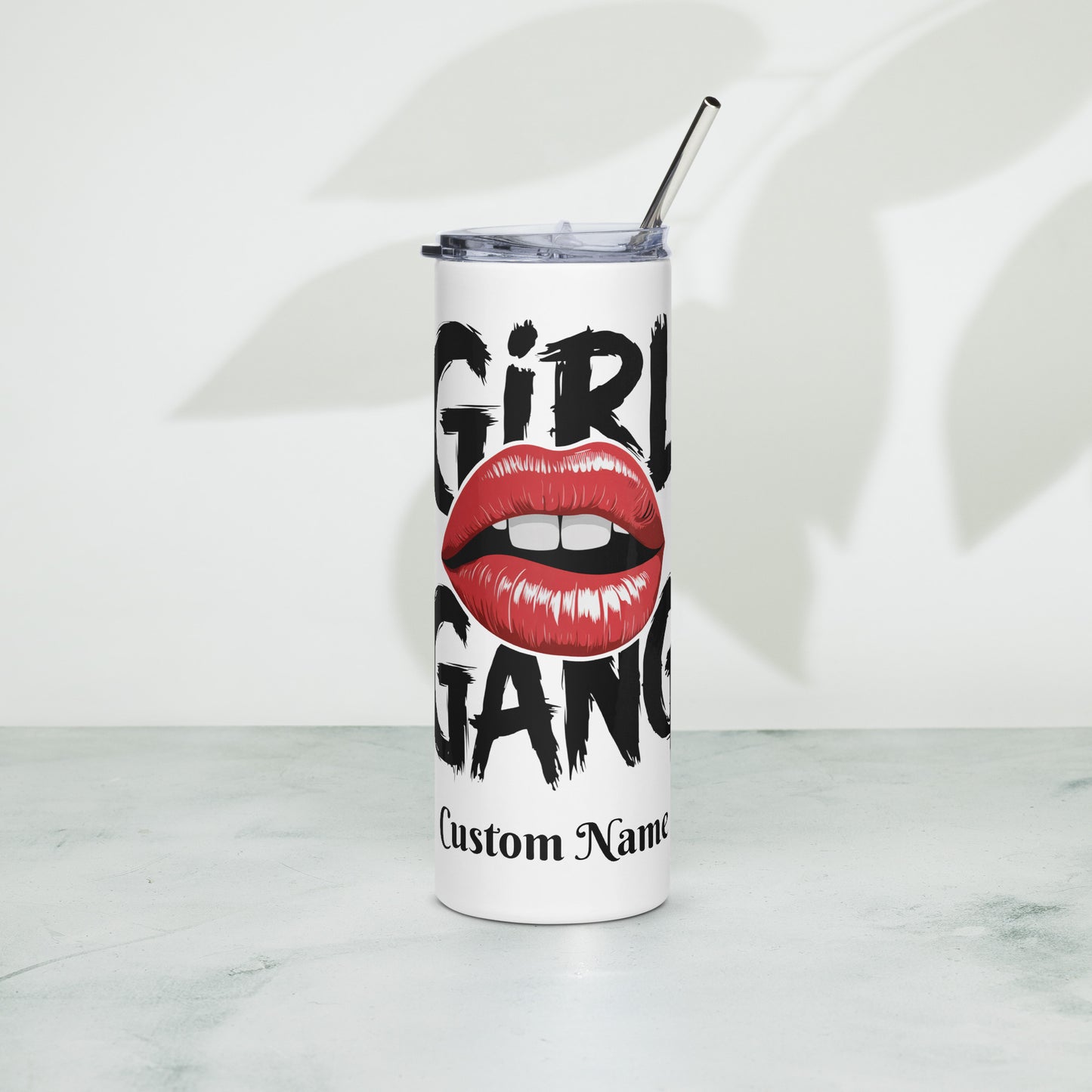 Custom Name Stainless Steel Tumbler Girl Gang Print