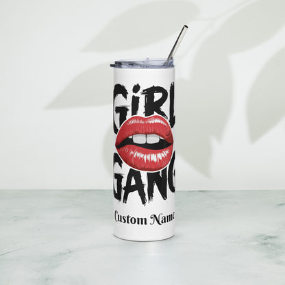 Custom Name Stainless Steel Tumbler Girl Gang Print