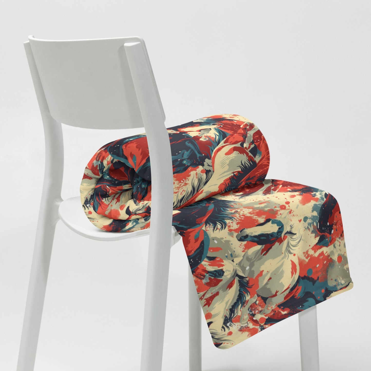 Custom Text Throw Blanket, Wild Horses