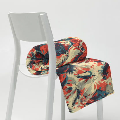 Custom Text Throw Blanket, Wild Horses