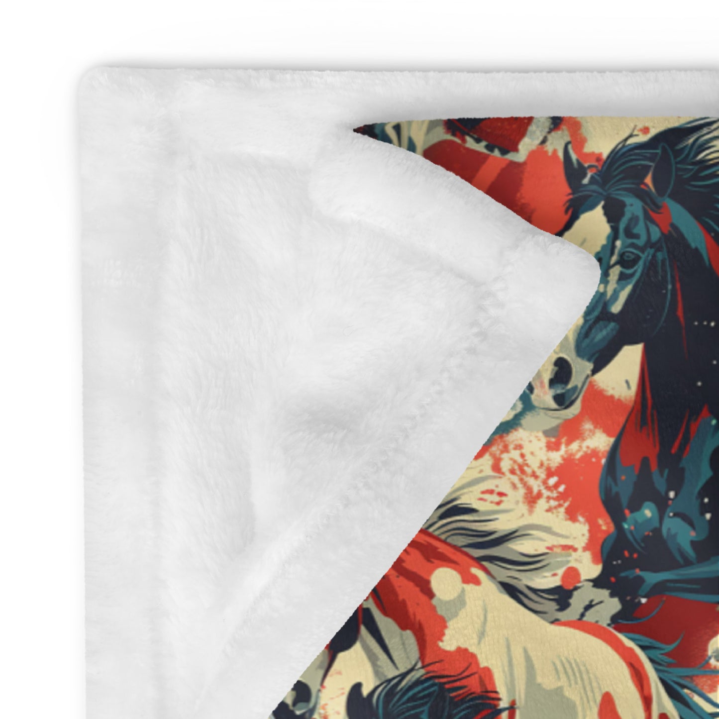 Custom Text Throw Blanket, Wild Horses