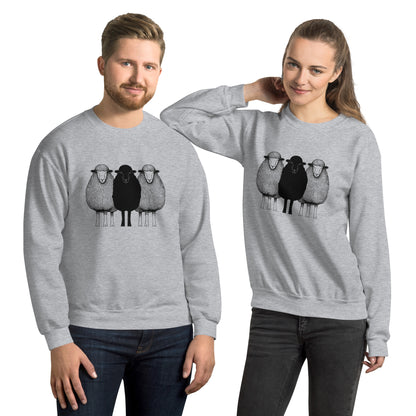 Pullover Adult Sweatshirt Black Sheep Graphic