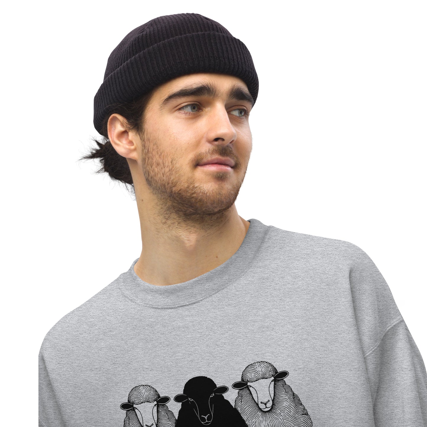 Pullover Adult Sweatshirt Black Sheep Graphic