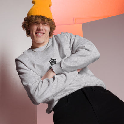 Pullover Adult Sweatshirt, Black Sheep with Crown Graphic
