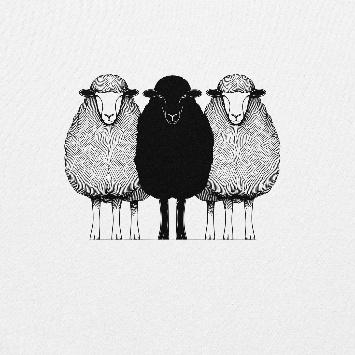 Pullover Adult Sweatshirt Black Sheep Graphic
