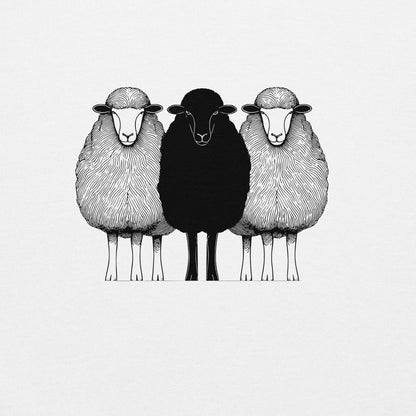 Pullover Adult Sweatshirt Black Sheep Graphic