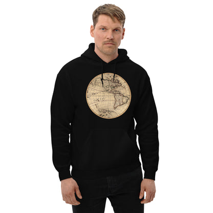 Vintage Globe Graphic Adult Pullover Hoodie