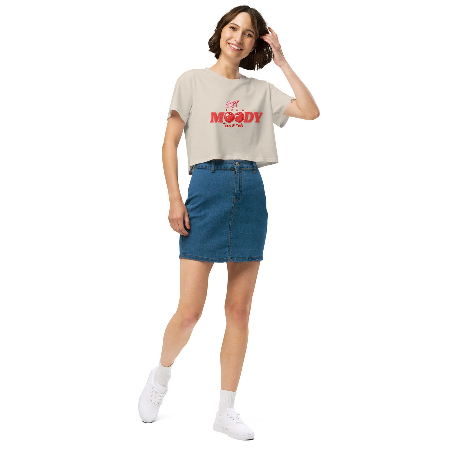 Women’s Crop Top, Moody AF Graphic