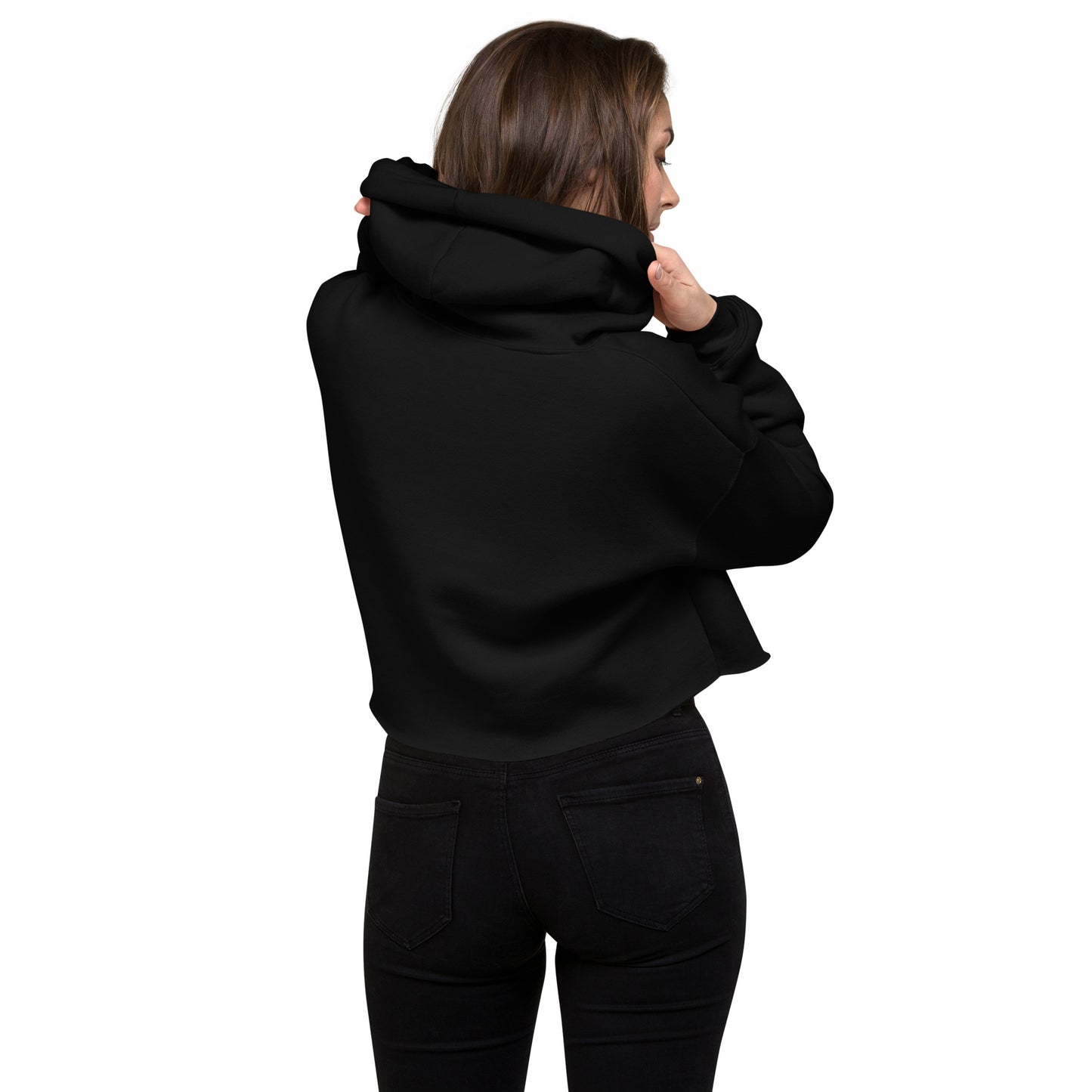 Women's Crop Top Hoodie Abstract Graphic