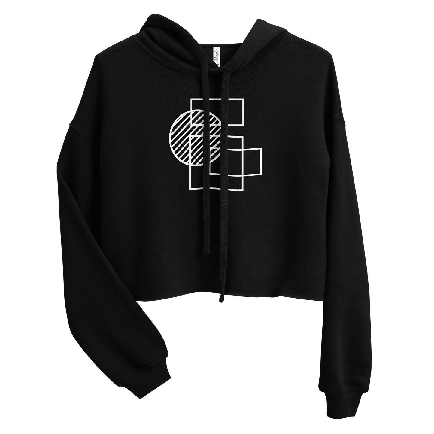Women's Crop Top Hoodie Abstract Graphic