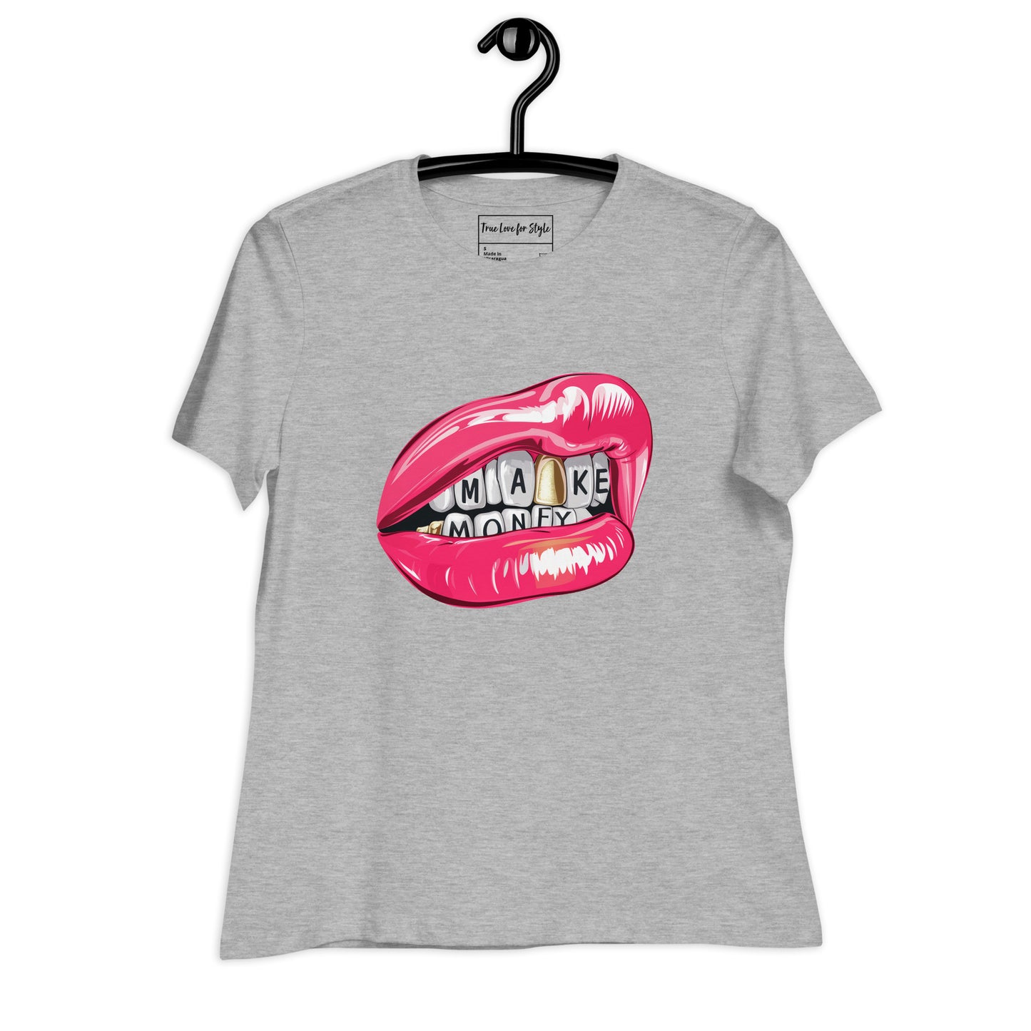Women's Relaxed T-Shirt, Make Money Graphic